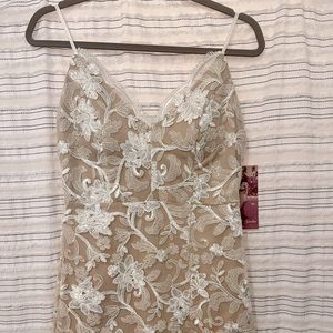 White/Nude lace dress